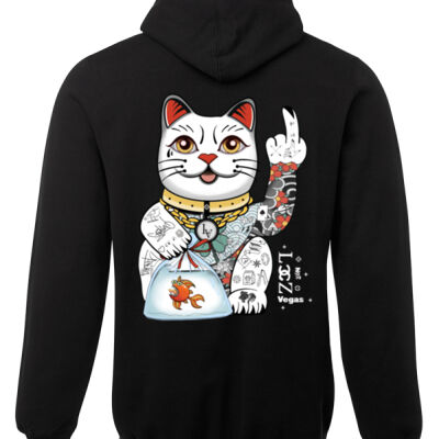 Loz Vegas Lucky Cat Unisex Hoodie - Colour Thumbnail