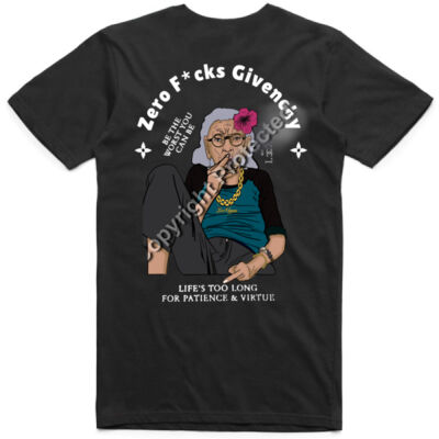 Zero F*cks Givenchy NAN SLAPPA Colour on Black - AS Colour Adult Staple Tee  - AS Colour Adult Staple Tee  Thumbnail